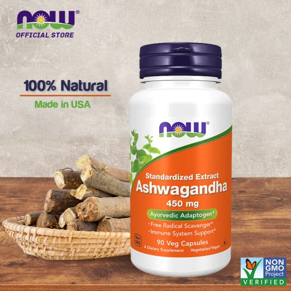 Ashwaganda now food 450mg 90 capsule